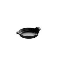 photo Small Round SERVING Pan in Anti-rust Cast Iron - Dimensions: 20.4 x 16.2 x 4.1cm 1